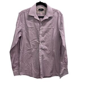 Lindbergh blue pink checkered button down long‎ sleeve mens top Size: M